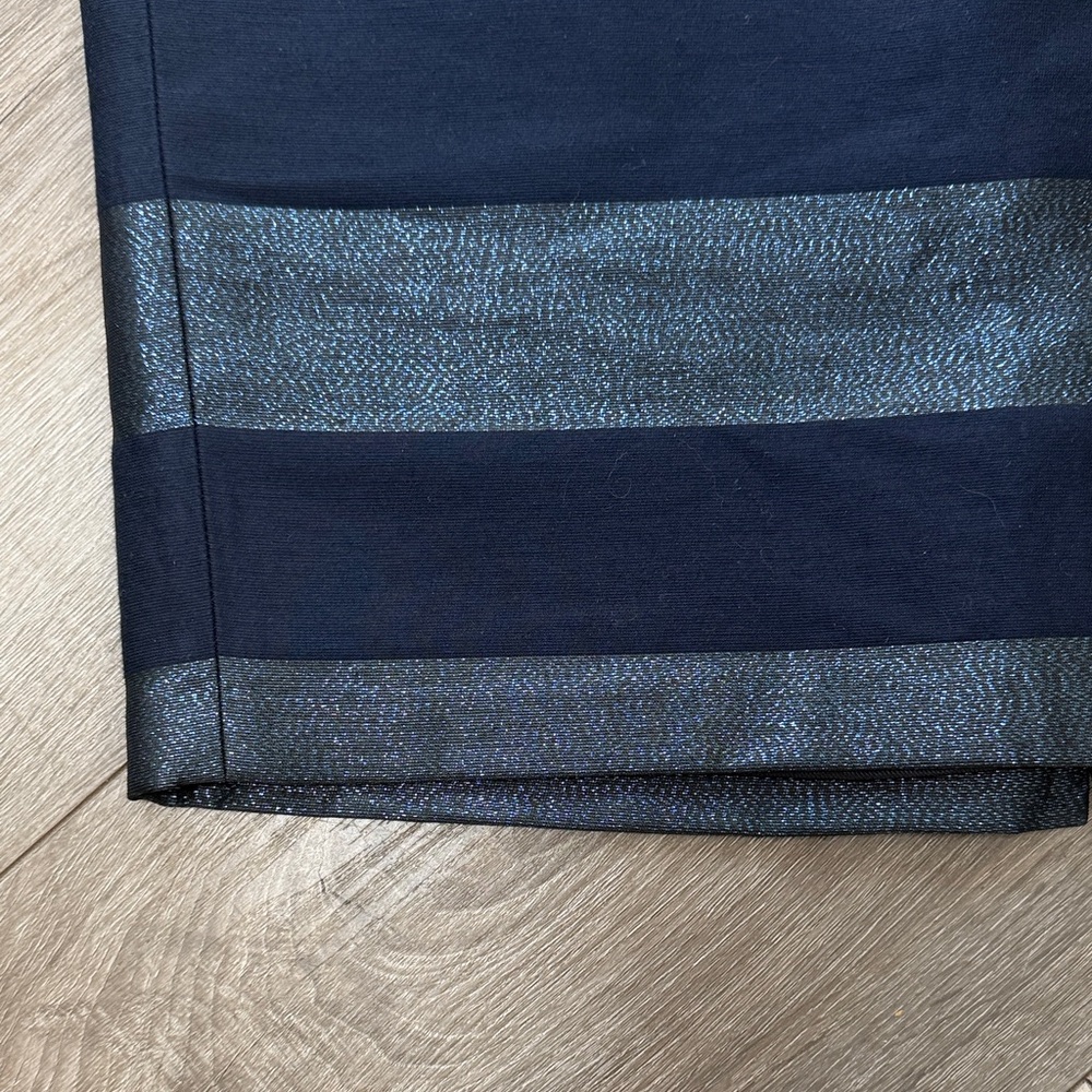 Tommy Hilfiger Metallic Glitter Striped Pencil Skirt - Picture 4 of 13